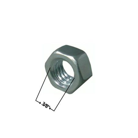 TUERCA HEXAGONAL ZINCADA 3/8"