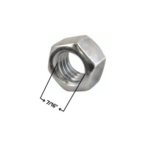 TUERCA HEXAGONAL ZINCADA 7/16"