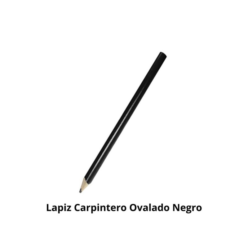 LAPIZ CARPINTERO OVALADO NEGRO