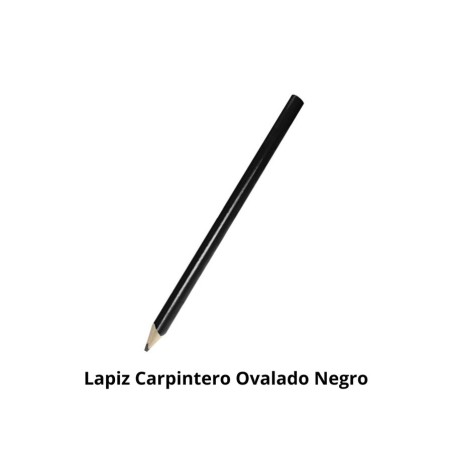 LAPIZ CARPINTERO OVALADO NEGRO