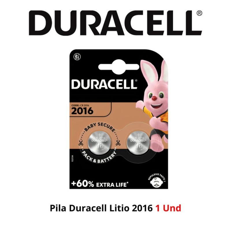 PILA DURACELL LITIO 2016 1 UND