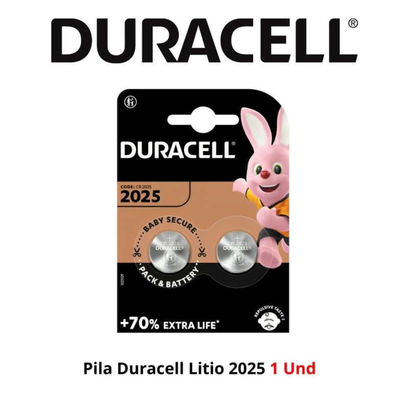 PILA DURACELL LITIO 2025 1 UND