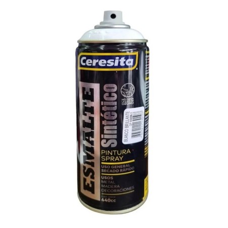 ESMALTE SPRAY CERESITA BLANCO BRILLANTE 485 ML