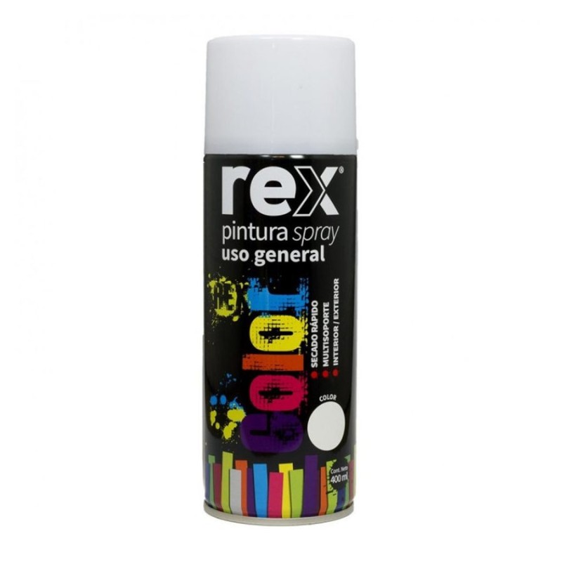 ESMALTE SPRAY REX BLANCO OPACO MATE 400 ML