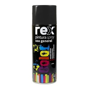 ESMALTE SPRAY REX NEGRO BRILLANTE 400 ML