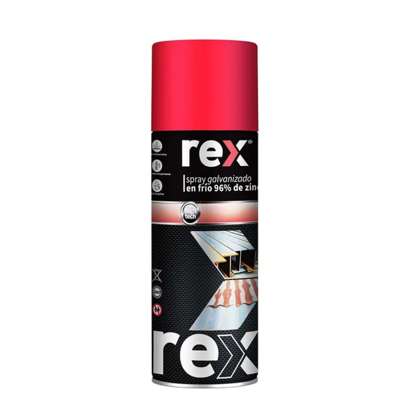 PINTURA SPRAY REX ZINC GALVANIZADO FRIO 400 ML HIG