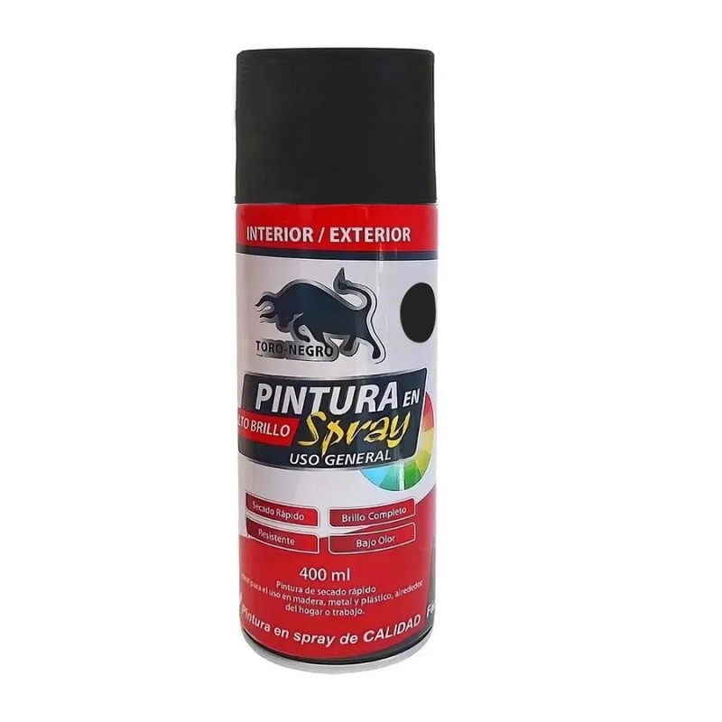 ESMALTE SPRAY TORONEGRO NEGRO BRILLANTE TN0169 400