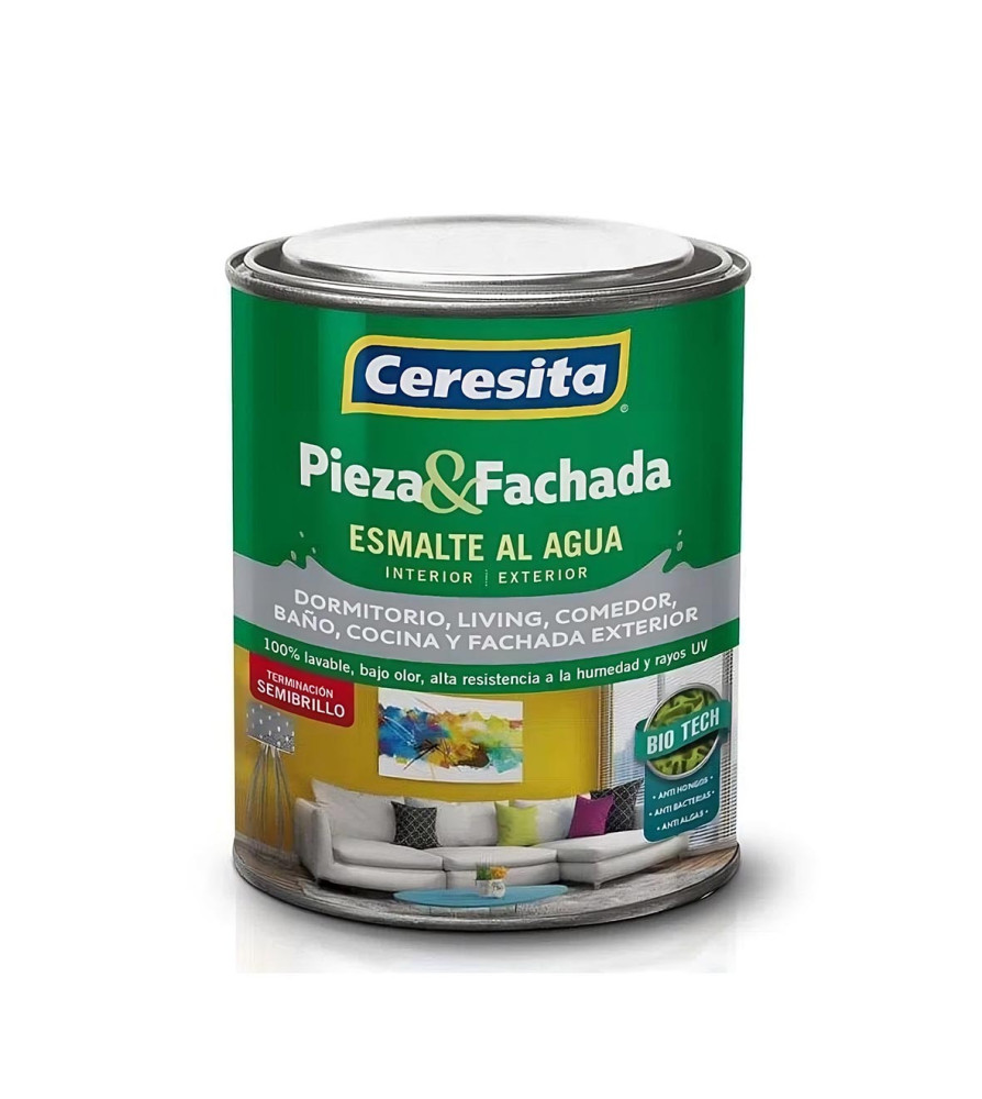 Esmalte Ceresita Pieza Y Fachada 1/4 Gl Base Inten