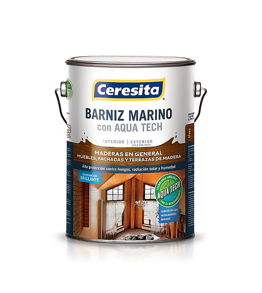 Barniz Marino Ceresita Aqua Tech 1 Gl Base