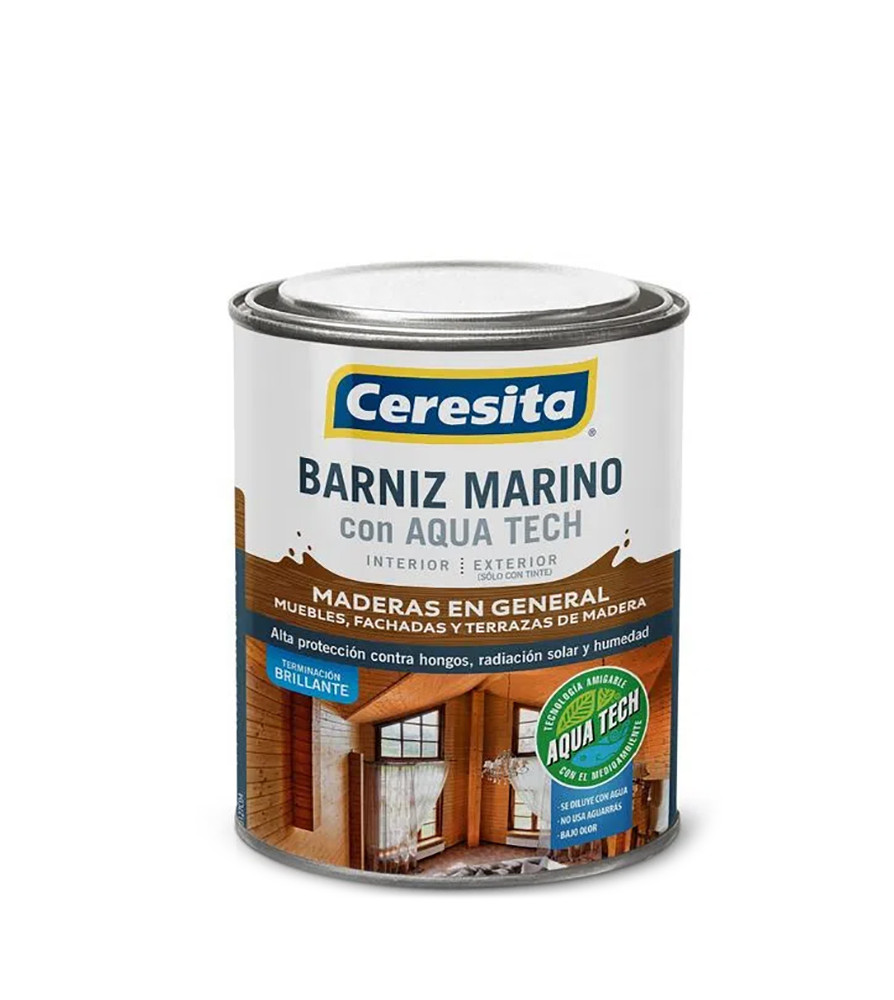 Barniz Marino Ceresita Aqua Tech 1/4 Gl Base