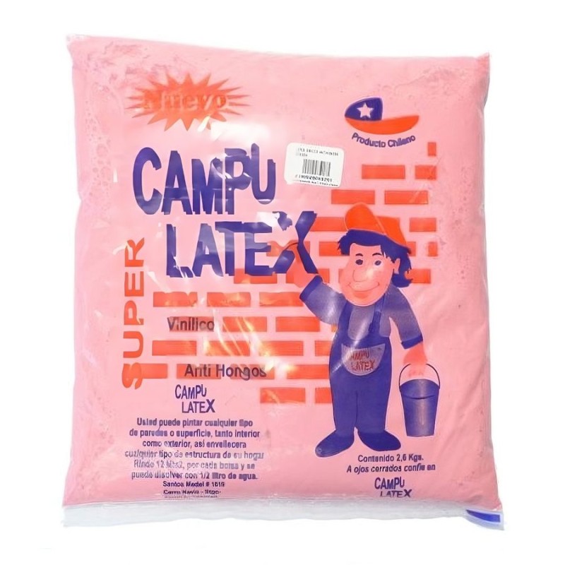 LATEX EN BOLSA 2,6-2,8 KG RINDE 15 MT/2 ROSADO