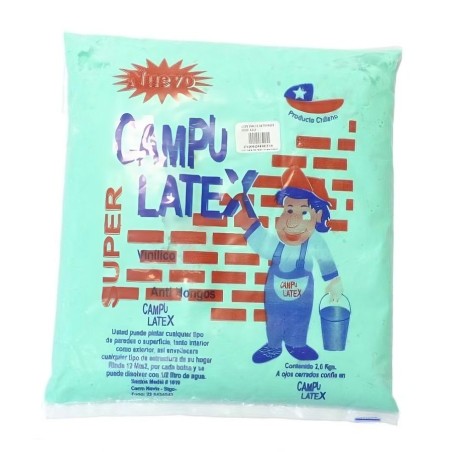 LATEX EN BOLSA 2,6-2,8 KG RINDE 15 MT/2 VERDE AGUA