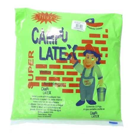 LATEX EN BOLSA 2,6-2,8 KG RINDE 15 MT/2 VERDE MANZ