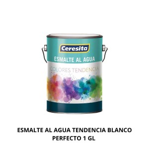 ESMALTE AL AGUA TENDENCIA BLANCO PERFECTO 1 GL