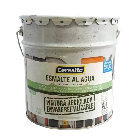 ESMALTE AL AGUA CERESITA RE 1 BALDE 4 GL BLANCO
