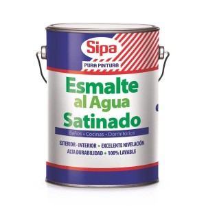 ESMALTE AL AGUA SIPA SATINADO 1 GL BASE P (MEDIA)