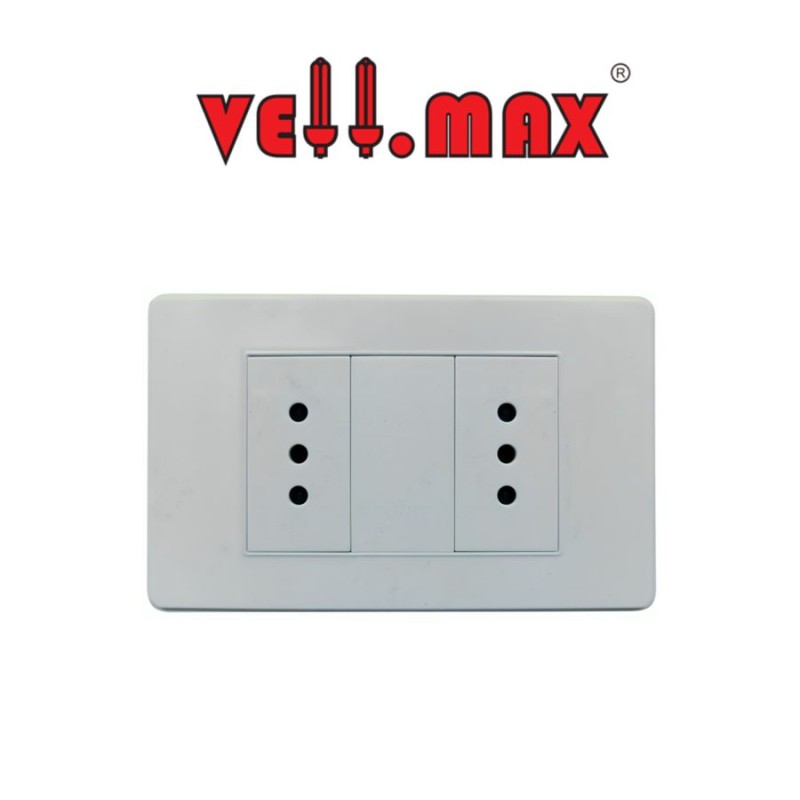 TOMA CORRIENTE VELLMAX EMB DOBLE 2P + T 10 A BLANC
