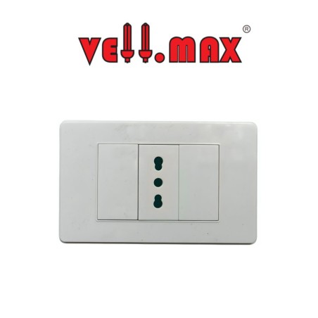 TOMA CORRIENTE VELLMAX EMB SENC 2P + T 16 A BLANCO