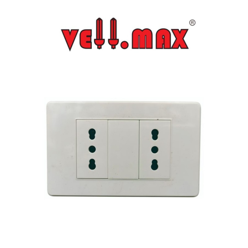 TOMA CORRIENTE VELLMAX EMBDOBLE 2P + T 16 A BLANCO