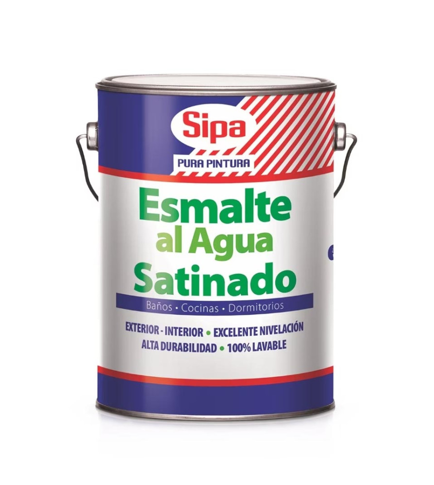 Esmalte Al Agua Sipa Satinado 1 Gl Base P (media)