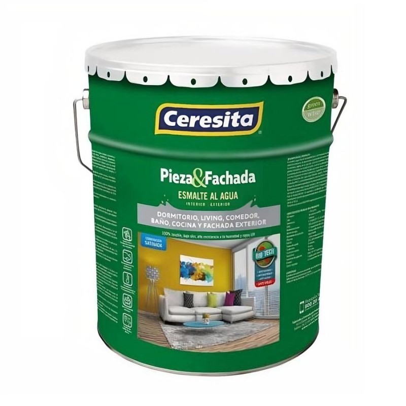 ESMALTE CERESITA PIEZA Y FACHADA 1 BD BLANCO (5 GA