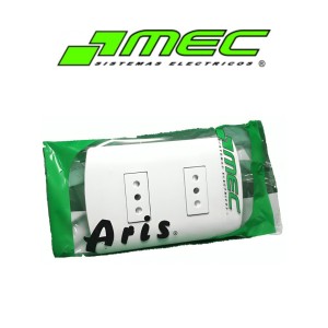 TOMA CORRIENTE ARIS EMB DOBLE 2P + T 10 A BLANCO