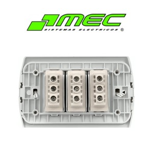 TOMA CORRIENTE ARIS EMB TRIPL 2P + T 10 A BLANCO