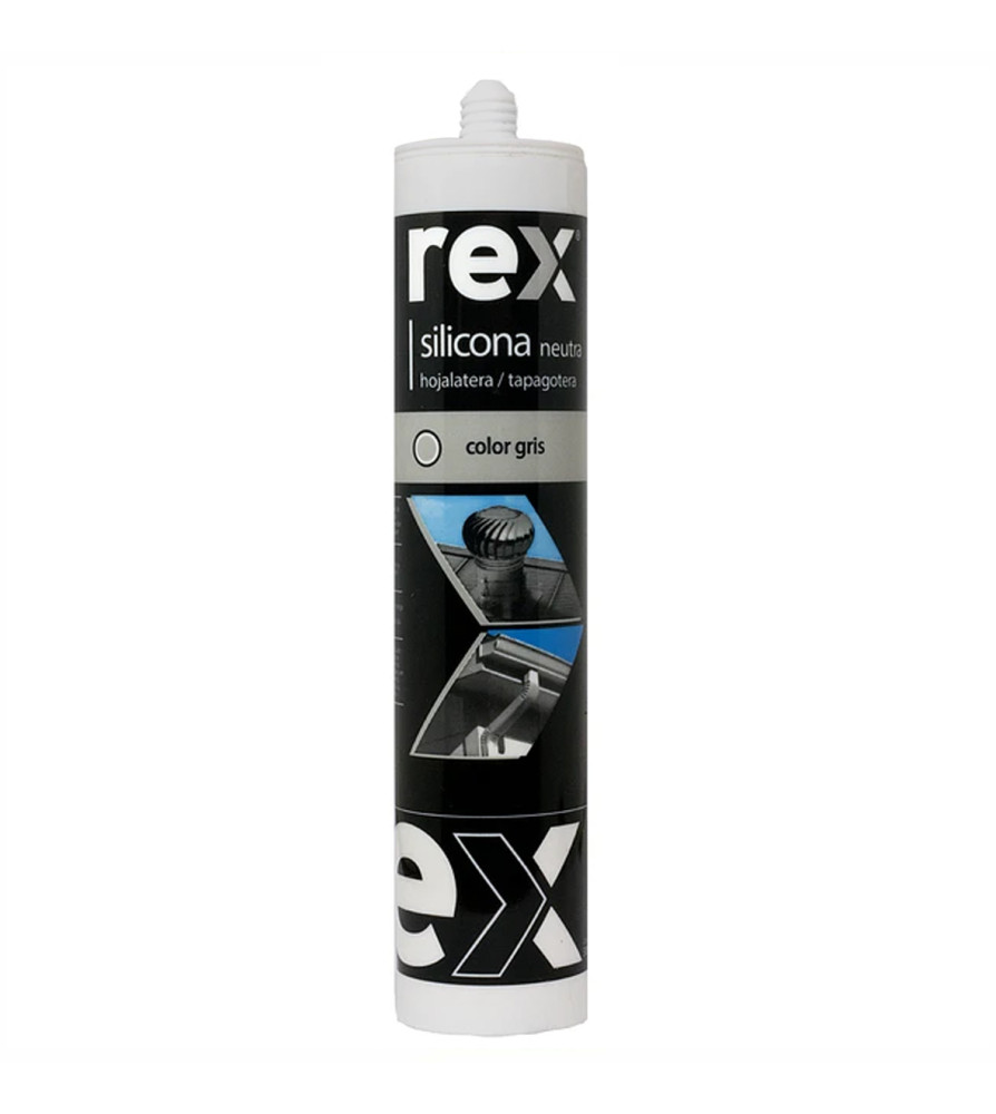Silicona Rex Bano Y Cocina Gris 300 Ml (acetica)