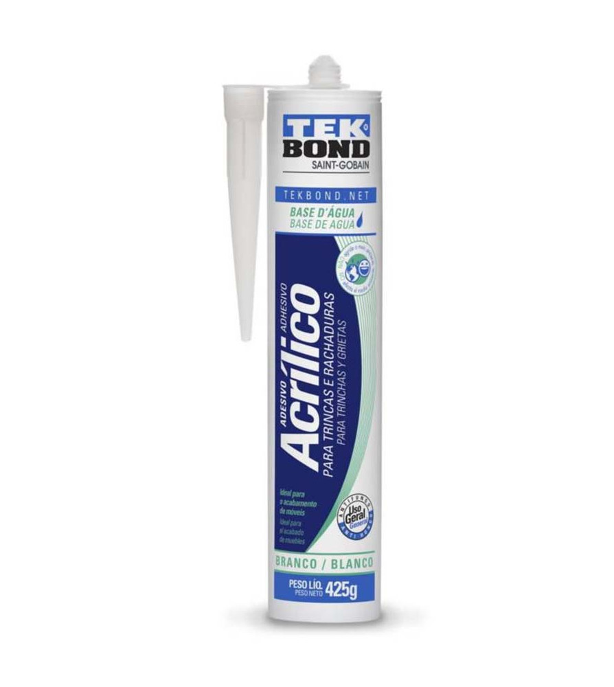 Silicona Tekbond Sellador Acrilico Blanco 280 Ml 4