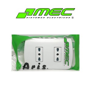 TOMA CORRIENTE ARIS EMB DOBLE 2P + T 10-16 A BLANC