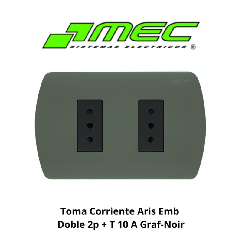 TOMA CORRIENTE ARIS EMB DOBLE 2P + T 10 A GRAF-NOI