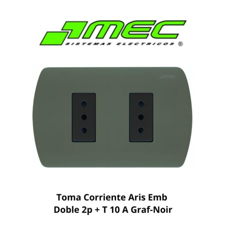 TOMA CORRIENTE ARIS EMB DOBLE 2P + T 10 A GRAF-NOI