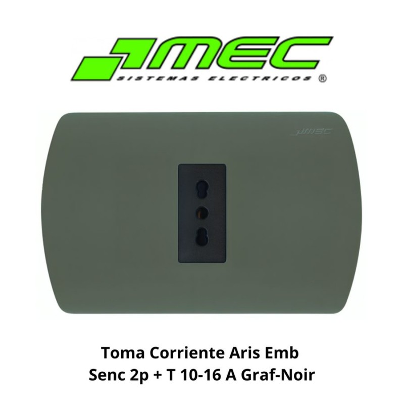 TOMA CORRIENTE ARIS EMB SENC 2P + T 10-16 A GRAF-N