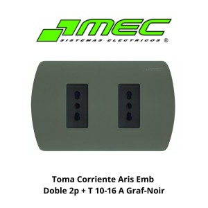 TOMA CORRIENTE ARIS EMB DOBLE 2P + T 10-16 A GRAF-