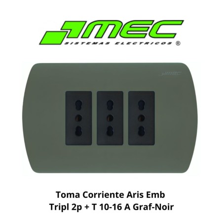 TOMA CORRIENTE ARIS EMB TRIPL 2P + T 10-16 A GRAF-