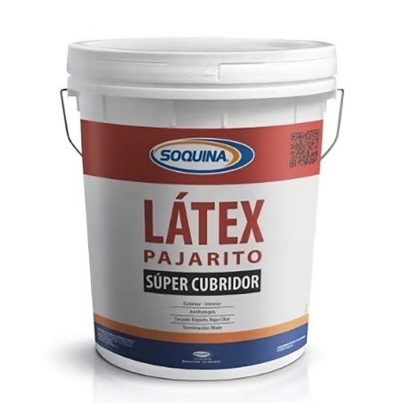 LATEX SOQUINA PAJARITO 4 GALON BALDE BASE BLANCA