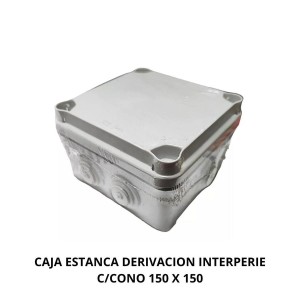 CAJA ESTANCA DERIVACION INTERPERIE C/CONO 150 X 15