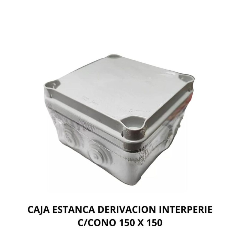 CAJA ESTANCA DERIVACION INTERPERIE C/CONO 150 X 15