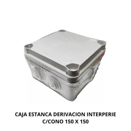 CAJA ESTANCA DERIVACION INTERPERIE C/CONO 150 X 15