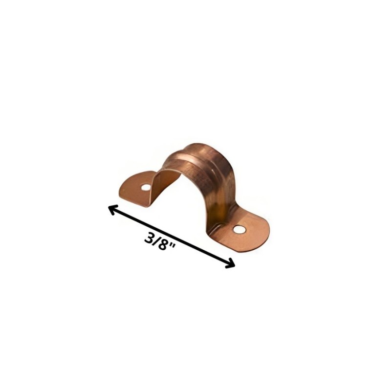 ABRAZADERA 2 PATAS COBRE (10) 3/8"