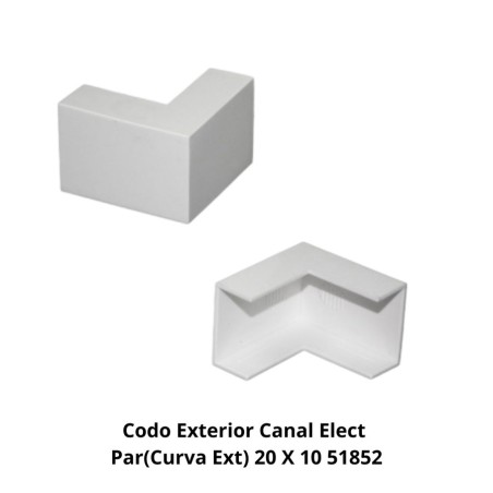CODO EXTERIOR CANAL ELECT PAR(CURVA EXT) 20 X 10 5