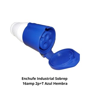 ENCHUFE INDUSTRIAL SOBREP S/B 16AMP 2P+T AZUL HEMB