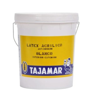LATEX TAJAMAR ACRILICO 4 GALON BALDE BLANCO 191110