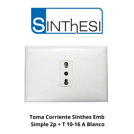 TOMA CORRIENTE SINTHES EMB SIMPL 2P + T 10-16 A BL