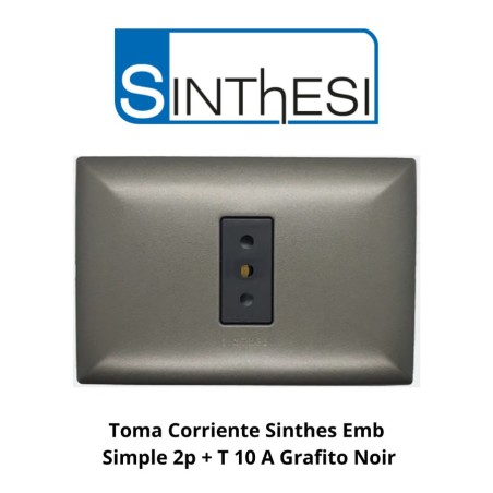 TOMA CORRIENTE SINTHES EMB SIMPL 2P + T 10 A GRAFI