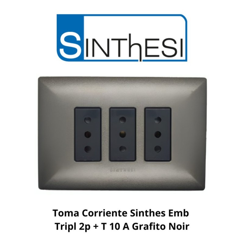 TOMA CORRIENTE SINTHES EMB TRIPL 2P + T 10 A GRAFI