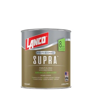 ESMALTE LANCO AL AGUA 1/4 GL SEMI BRILLO SUPRA BLA