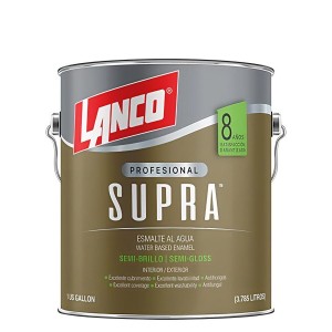 ESMALTE LANCO AL AGUA 1 GL SEMI BRILLO SUPRA LADRI
