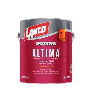 ESMALTE LANCO AL AGUA 1 GL SATINADO ALTIMA BLANCO