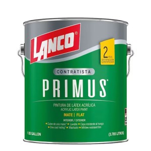 LATEX LANCO PRIMUS ACRILIC 1 GL BLANCO INT/EXT CH4